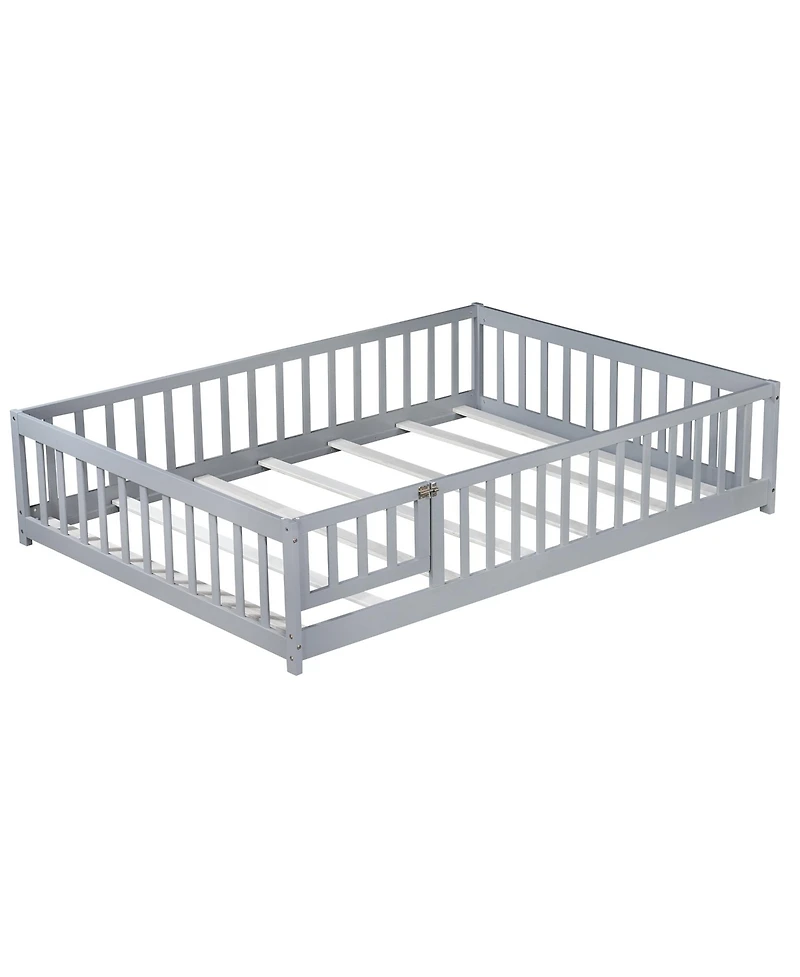 Streamdale Furniture Streamdale Floor Bed with Fence & Door - Grey