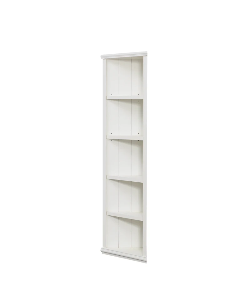 Streamdale Furniture 2x 75" Triangle Bookshelves - White (Set of 2)