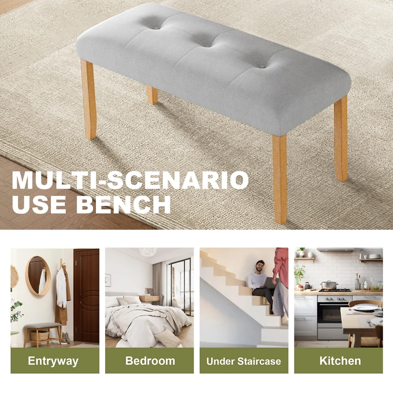 Streamdale Furniture Tufted Upholstered Bench - Bedroom, Dining, Entryway