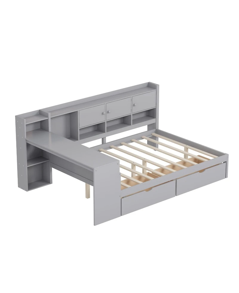 Streamdale Furniture Daybed with Storage, Desk & Bookshelf