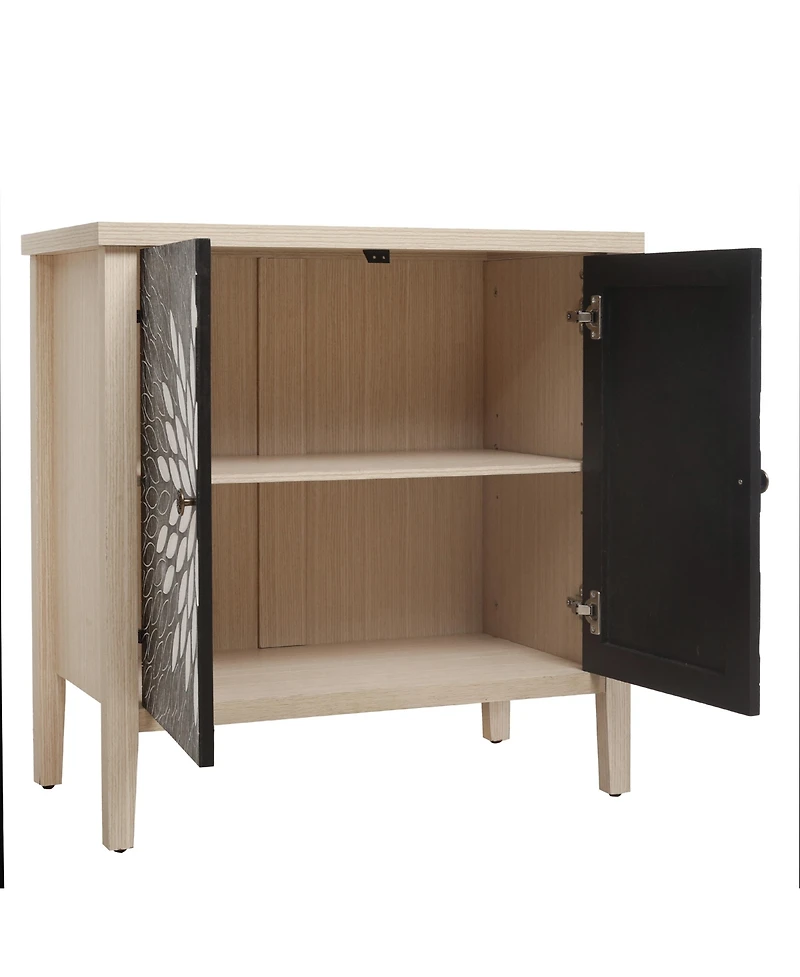 Streamdale Carved 2-Door Storage Cabinet with Adjustable Shelf