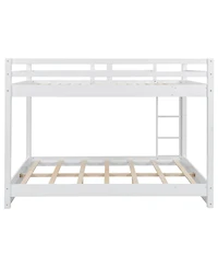 Streamdale Furniture Wood Queen Size Bunk Bed with Ladder