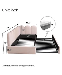 Streamdale Furniture Streamdale Upholstered Daybed with Pull-Out Bed