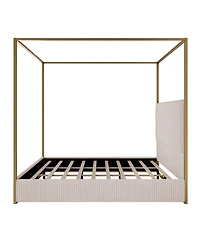 Streamdale Furniture Luxury Beige King Canopy Bed