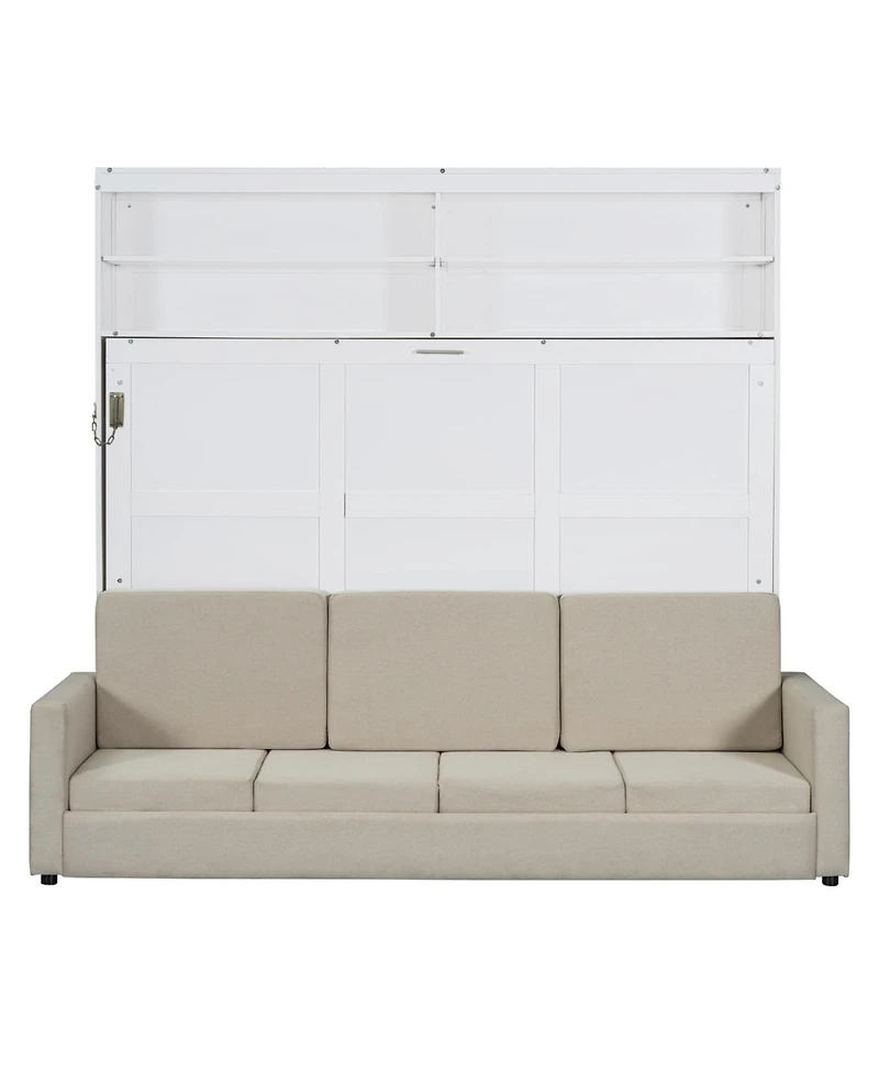 Streamdale Furniture Queen Size Murphy Bed Wall Bed with Sofa