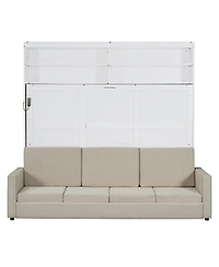 Streamdale Furniture Queen Size Murphy Bed Wall Bed with Sofa