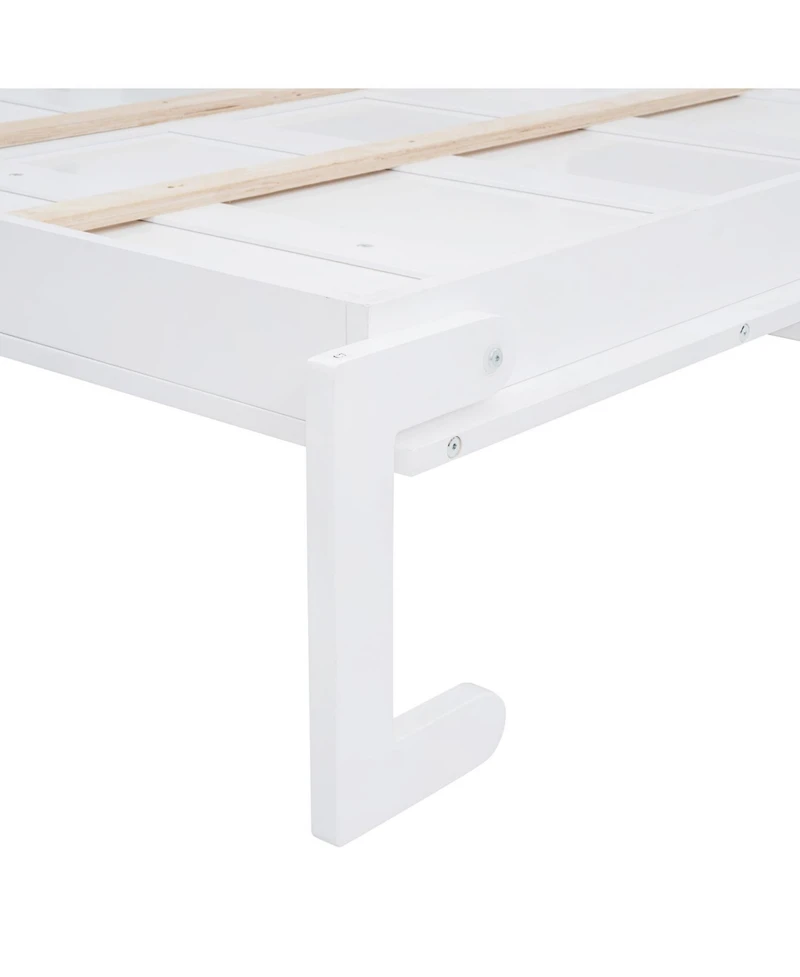 Streamdale Furniture Queen Size Murphy Bed Wall Bed with Top Shelves & Usb