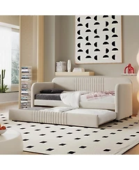 Streamdale Furniture Upholstered Twin Daybed Sofa with Trundle