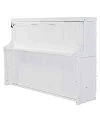 Streamdale Furniture Murphy Bed with Hydraulic Lift & Desk - Gray