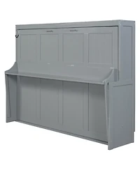 Streamdale Furniture Queen Murphy Bed with Hydraulic Lift & Desk