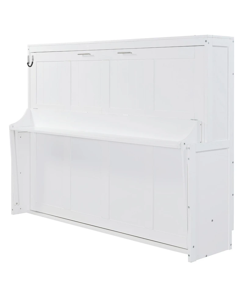 Streamdale Furniture Queen Murphy Bed with Hydraulic Lift & Desk