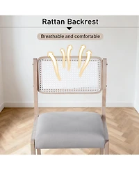 Streamdale Furniture Modern Farmhouse Dining Chairs, Set of 2, Beige