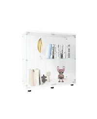 Streamdale Furniture Glass Display Cabinet with Lock & Doors