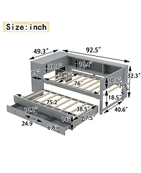 Streamdale Furniture Streamdale Twin Daybed with Trundle, Storage, Desk