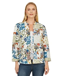 Yumi Women's Indian Patchwork Reversible Jacket