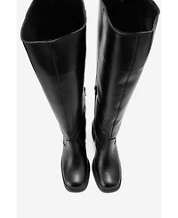 Forever & Always Shoes Women Fros Leather Knee High Boot