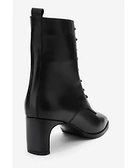 Forever & Always Shoes Women's Sudy Leather Lace Up Boot