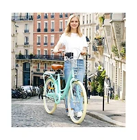 Artudatech 24-Inch Cruiser Bike with Low Step Frame, Passenger Seat & Front Basket