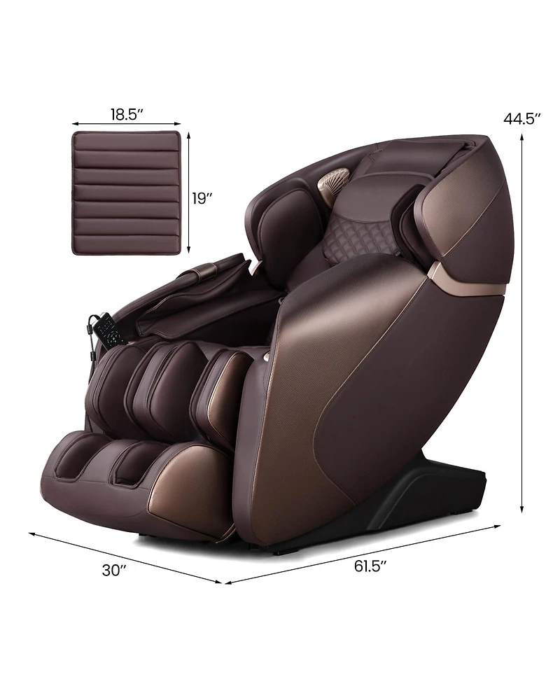 Costway Full Body Massage Chair with Voice Control Heat Foot Roller
