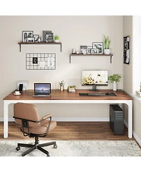 Tribesigns 78.7 Inches Extra Long Computer Desk 2 Person Desk, Double Long Desk, Workstaion for Home Office