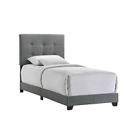 Intercon Addyson Twin Uph Bed in Addyson Gunmetal Fabric