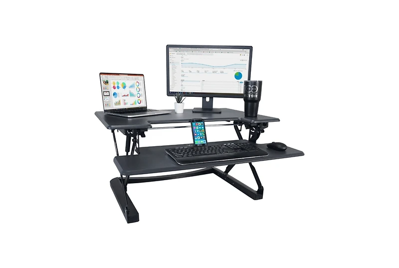 Victor High Rise Height Adjustable Sit-Stand Workstation, 36" Wide
