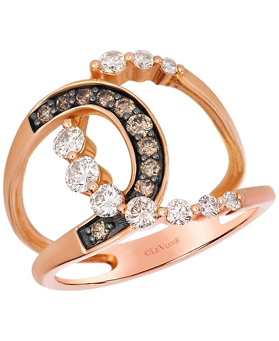 Le Vian Nude Diamond (0.53 ct. t.w.) & Chocolate Diamond (0.20 ct. t.w.) Ring in 14k Strawberry Gold