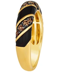 Le Vian Enamel Chocolate Diamond Ring (0.38 ct. t.w.) in 14k Honey Gold