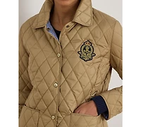 Lauren Ralph Women's Crest Patch Quilted Jacket