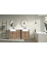 Ari Bath 72" Kelly, Weathered Fir Finish, Engineered Quartz Countertop