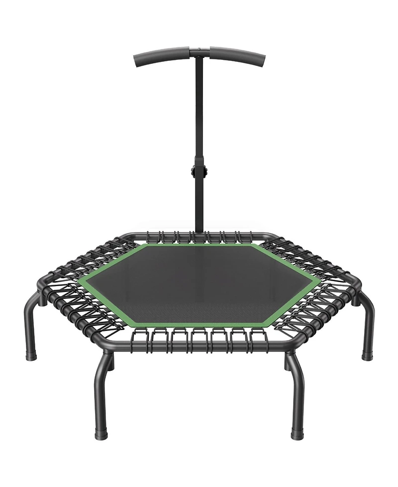 Sugift 54.5" Mini Fitness Trampoline Indoor Rebounder with Handle