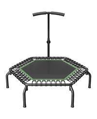 Sugift 54.5" Mini Fitness Trampoline Indoor Rebounder with Handle