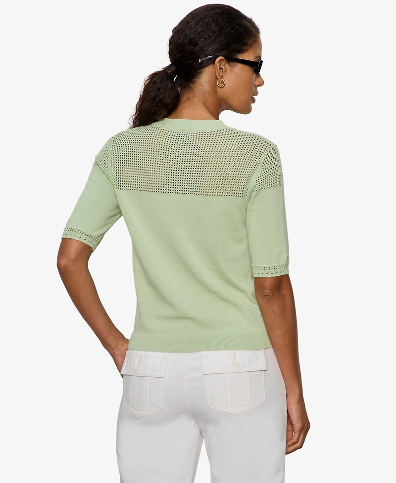 Sanctuary Women's Mix Stitch Crew Neck T-Shirt