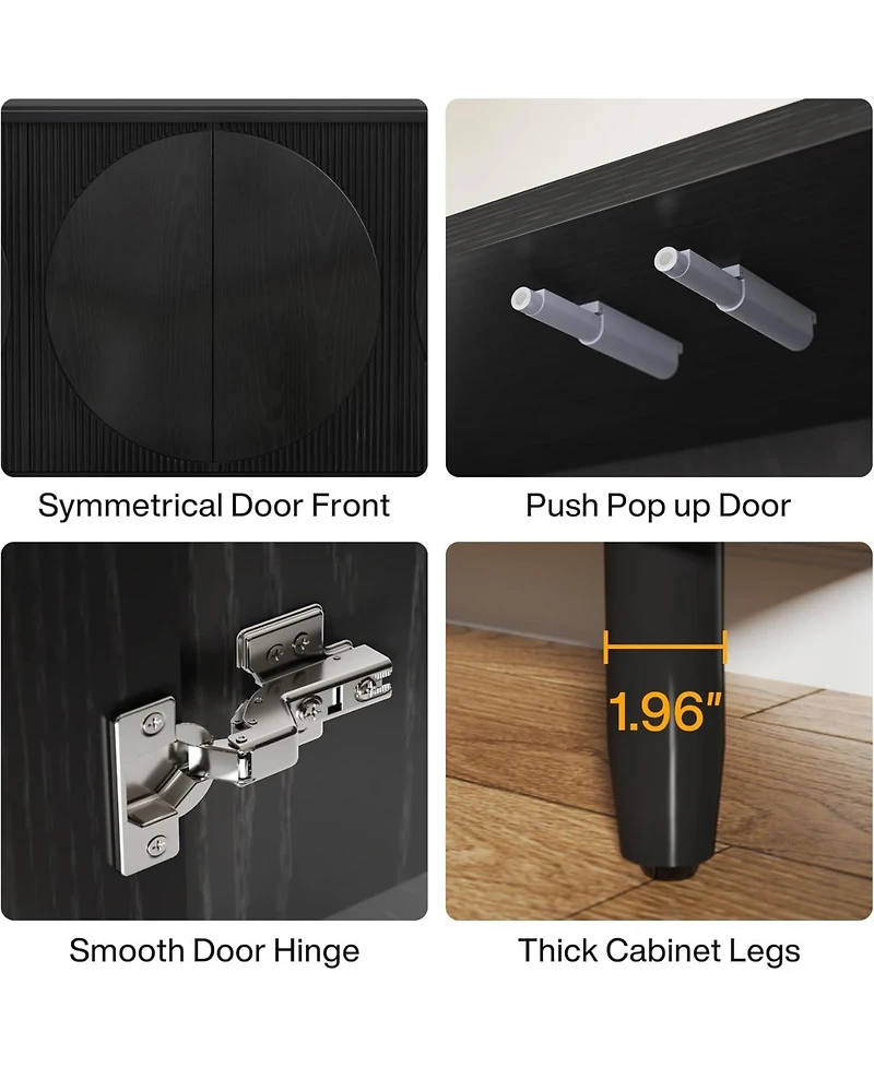 Tribesigns Modern Storage Cabinet, Sideboard Buffet Table with Doors