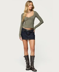 Edikted Women's Zelly Deep V Scoop Neck Top