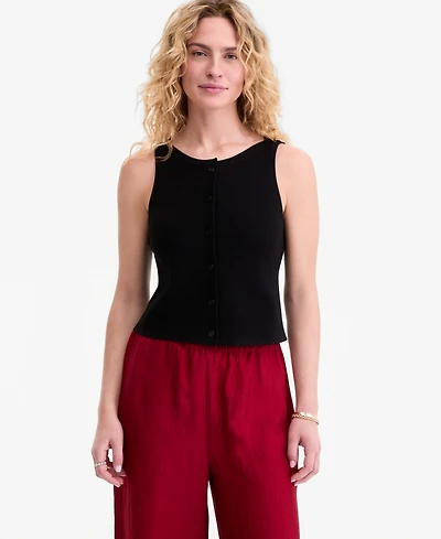 On 34th Women's Button-Front Milano Sweater Shell, Macy's Exclusive