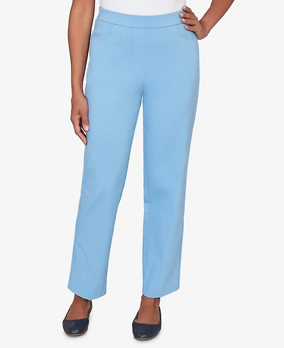Alfred Dunner Petite St. Augustine Tailored Stretch Comfort Waistband Front Pocket Pants