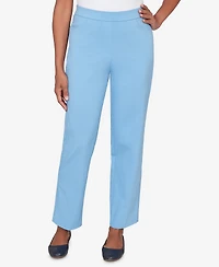 Alfred Dunner Petite St. Augustine Tailored Stretch Comfort Waistband Front Pocket Pants