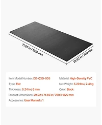 Sugfit Treadmill Mat 30"x72" 1/4" Thick Pvc Exercise Equipment Floor Protector