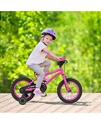 Sugift 14-Inch Kids Bike – Adjustable Toddler Bicycle with Removable Training Wheels, for Ages 3–8, Safe & Comfortable Ride