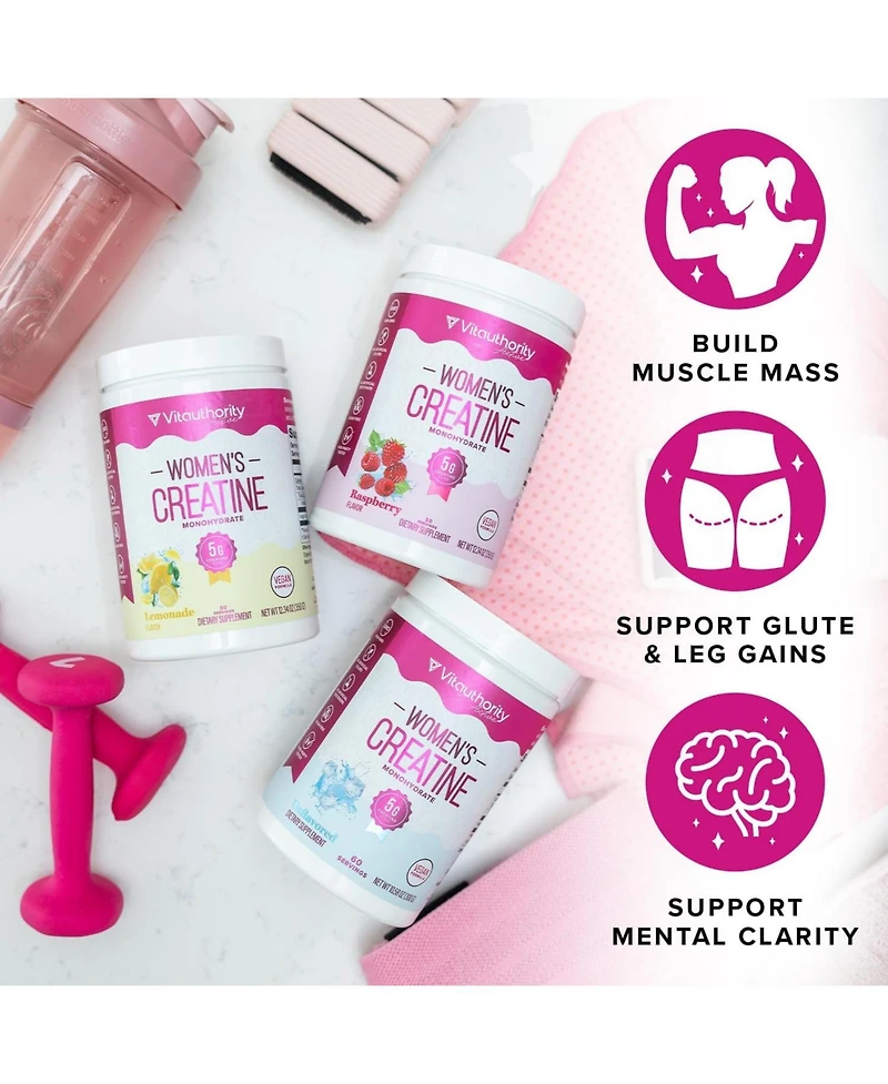 Vitauthority Women s Creatine Unflavored, 60 Servings