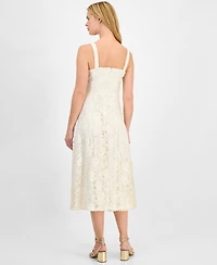 14th Place Juniors' Lace Midi Dress