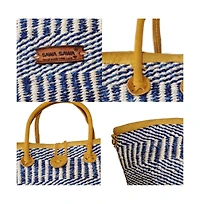 Ripples of Nourishment Handmade Sisal Straw Basket Tote Bag