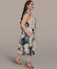 Donna Karan New York Plus Sleeveless Midi Dress