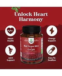 Nature's Craft Red Yeast Rice + CoQ10 Capsules, Nature's Craft, 120ct