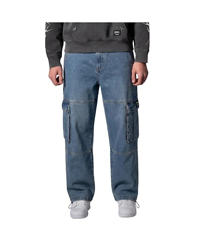 WeSC Men's Baggy Denim Cargo Pants