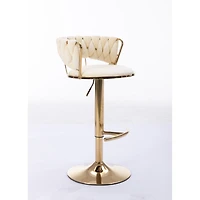 Streamdale Furniture Adjustable Height Bar Stools with Chrome Accents (Set of 2)