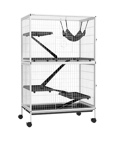 PawHut 5-Tier Small Animal Cage, Ferret Cage Large Chinchilla Cage