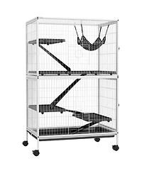 PawHut 5-Tier Small Animal Cage, Ferret Cage Large Chinchilla Cage