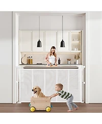 Cozito Retractable Mesh Safety Gate, Extends up to 55", White